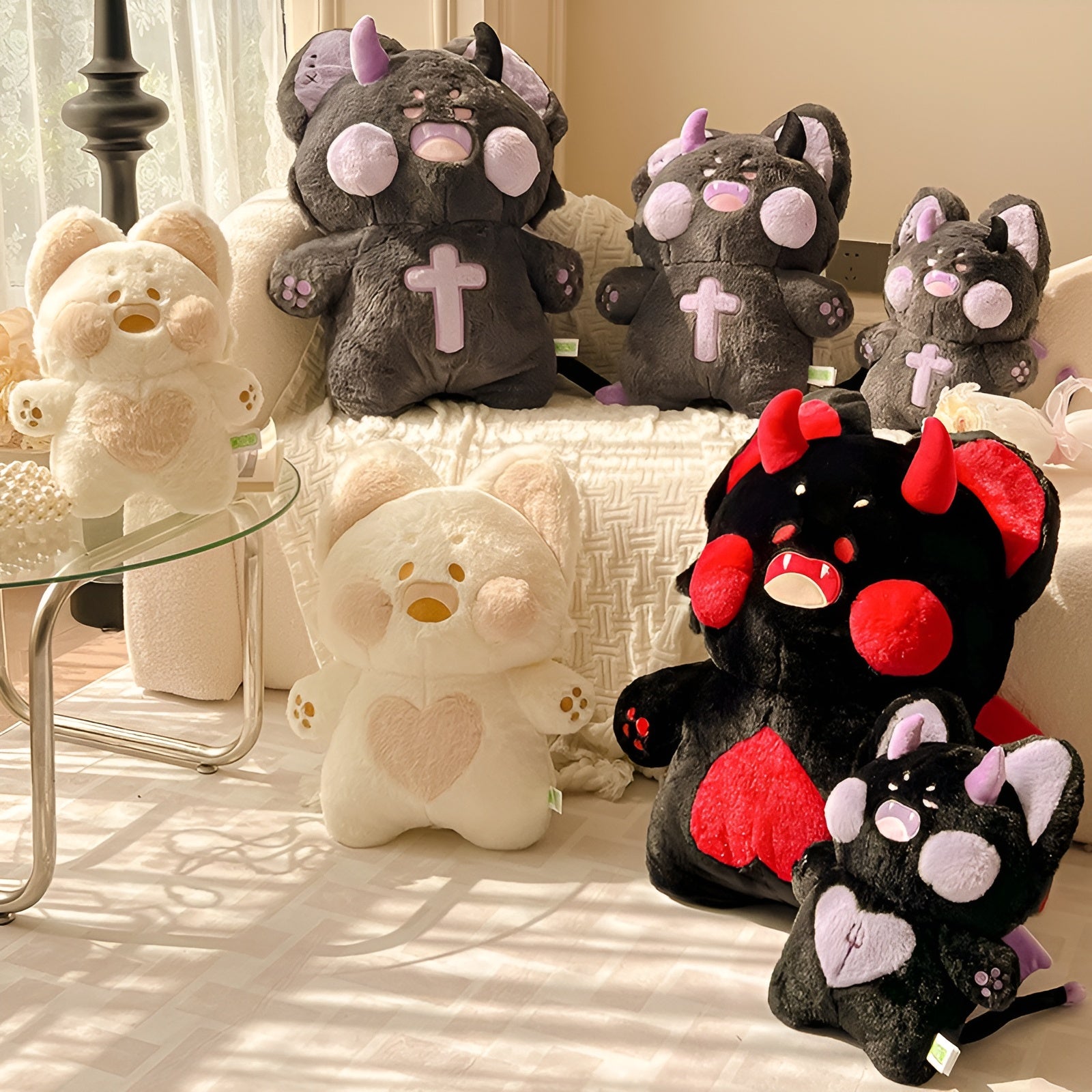 Evil Doodle Cat Plush Cute Cuddly Stuffed Animal Friend Big Squishies