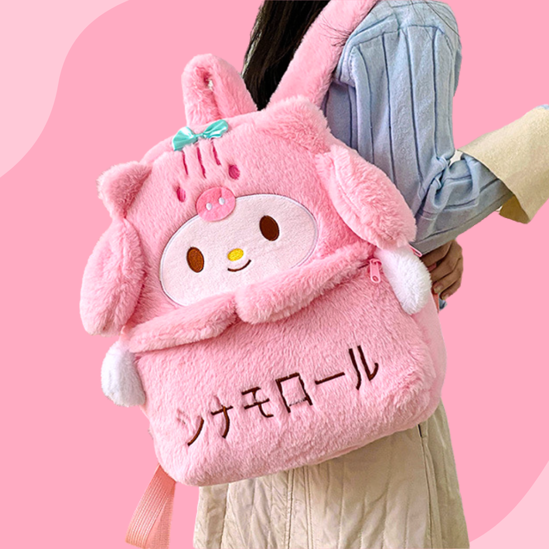 My Melody Plush Backpack Cute Kawaii Anime Bag Big Squishies