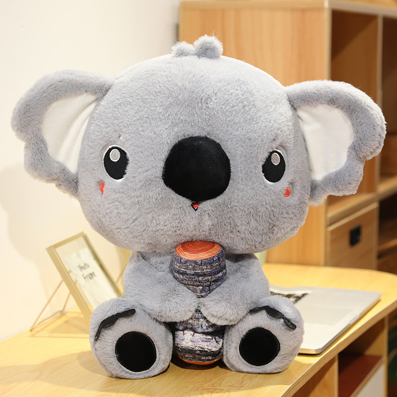 Koala Plush Toy with Log