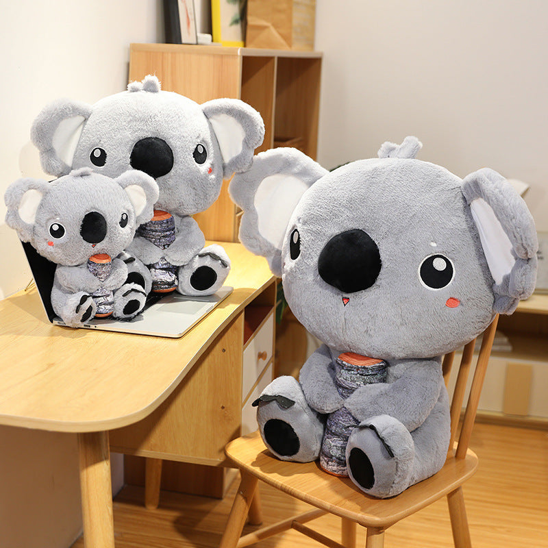 Koala Plush Toy with Log