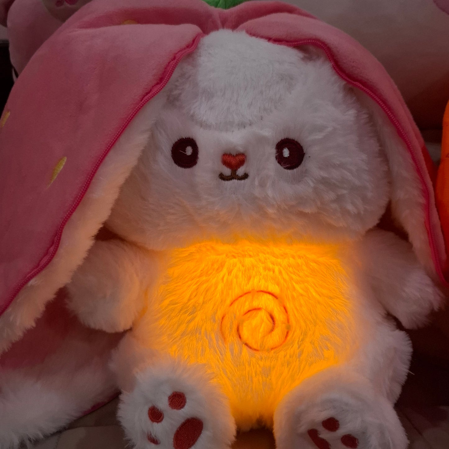 Breathing Bunny Plush (carrot and strawberry)