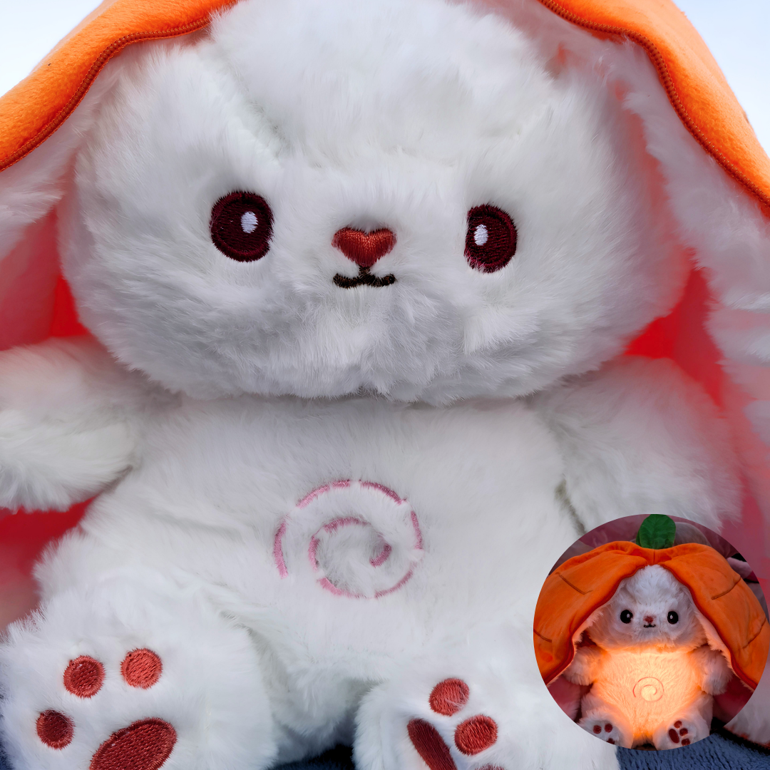 Breathing Bunny Plush (carrot and strawberry)