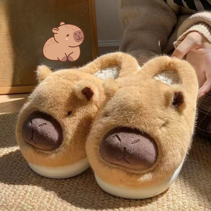 Kawaii Capybara Plush Slippers