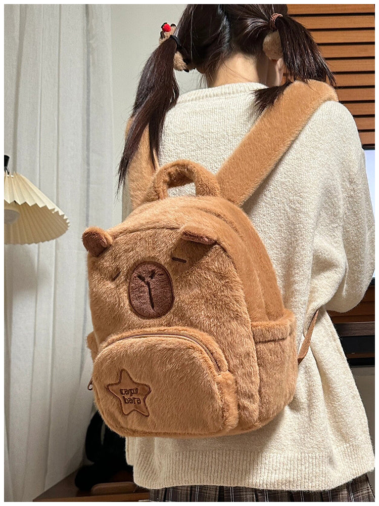 Fuzzy Capybara Backpack