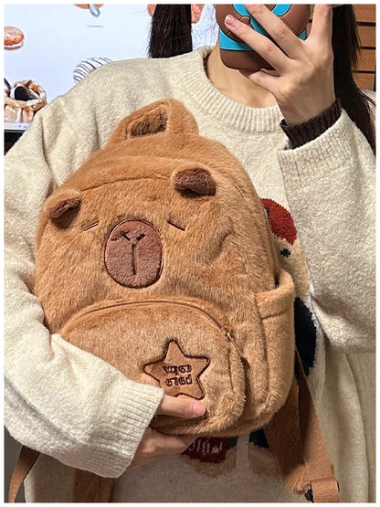 Fuzzy Capybara Backpack