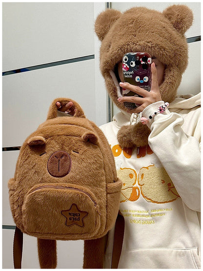 Fuzzy Capybara Backpack