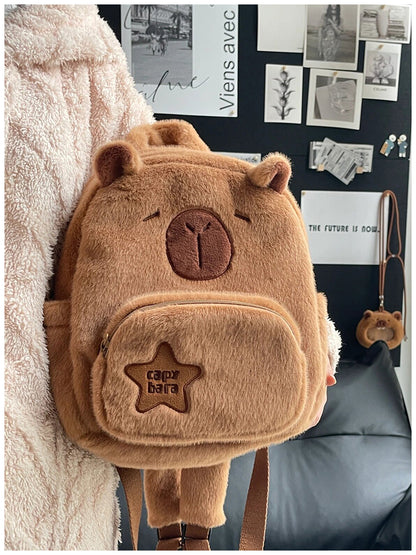 Fuzzy Capybara Backpack