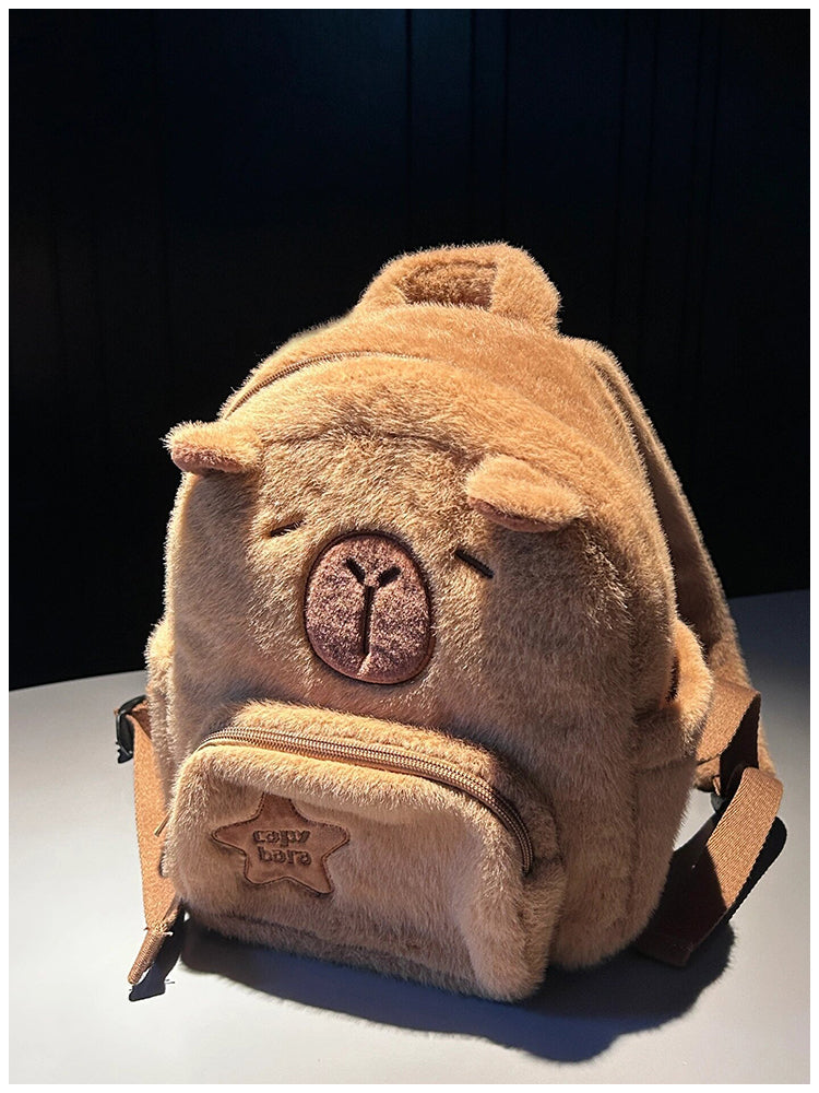 Fuzzy Capybara Backpack