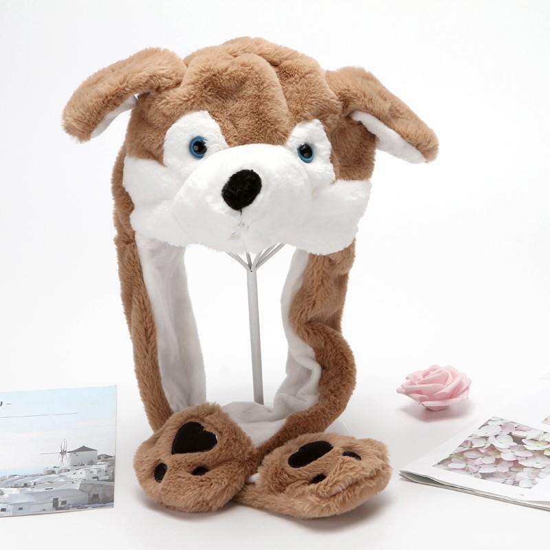 Plush Dog Ear Jumping Hat