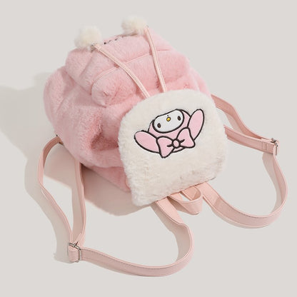 Drawstring My Melody Plush Backpack