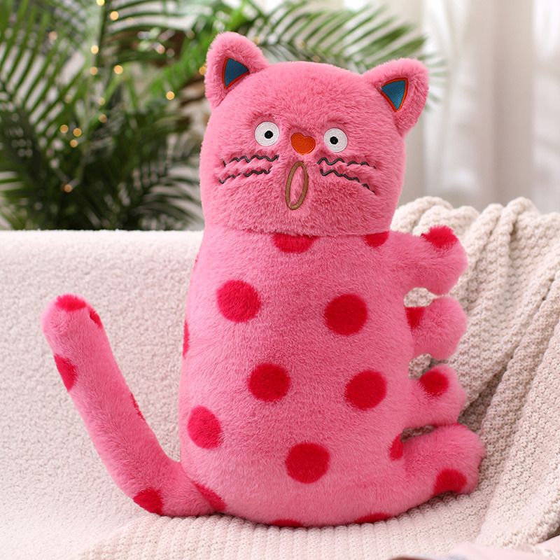 Funky Polka Dot Cat Plush Toy