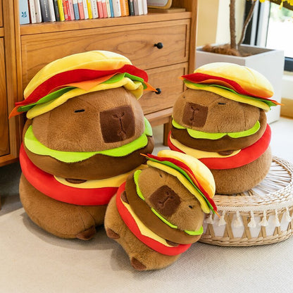 Funny Capybara Hamburger Plush