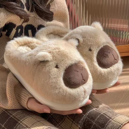 Kawaii Capybara Plush Slippers