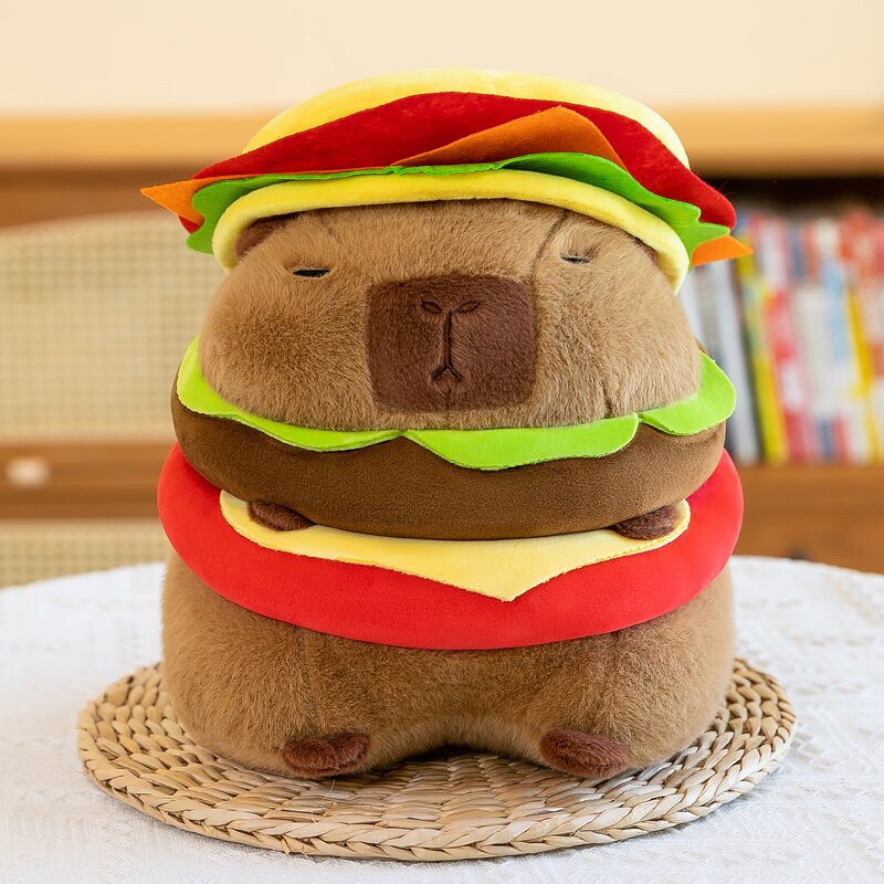 Funny Capybara Hamburger Plush