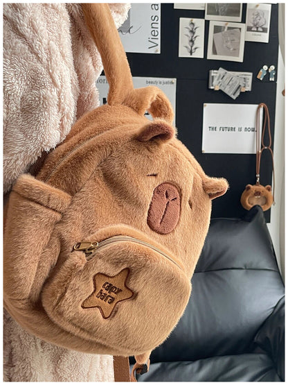 Fuzzy Capybara Backpack