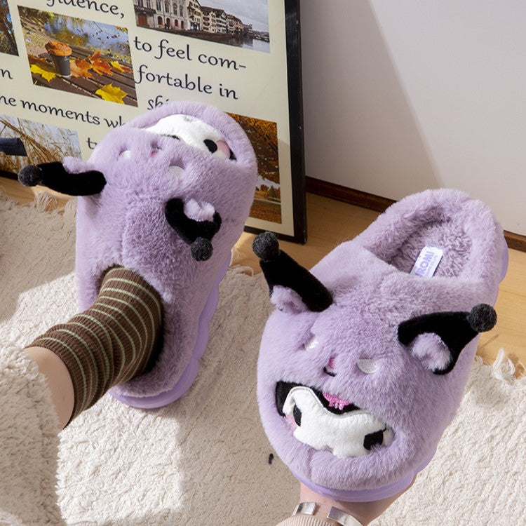 Kawaii Kuromi Plush Slippers