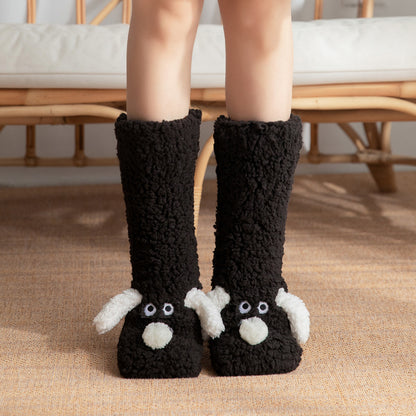 Cartoon Dog Socks: Fluffy, Cute, and Warm