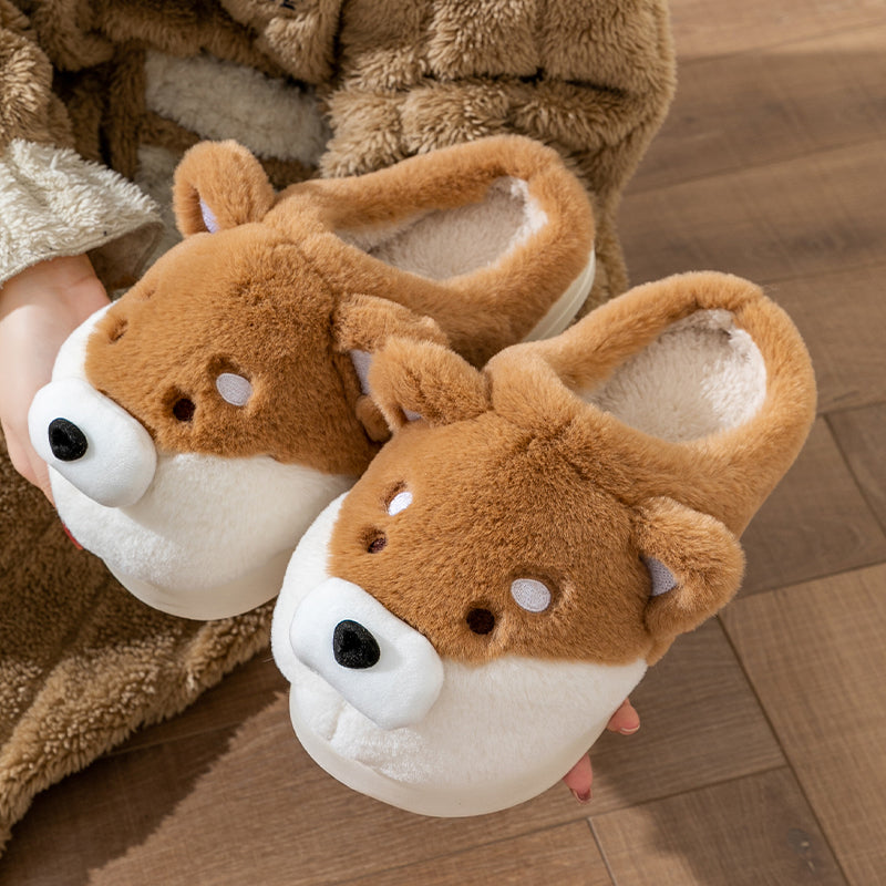 Corgi Plush Slippers