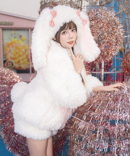 Fluffy Bunny Suit For Kids and Adults