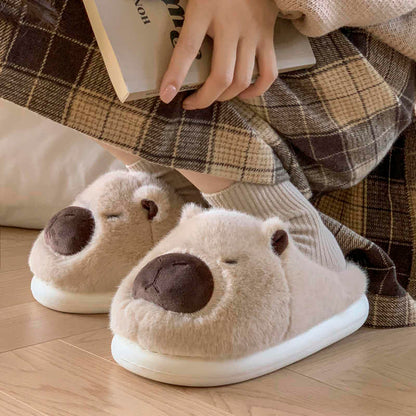 Kawaii Capybara Plush Slippers