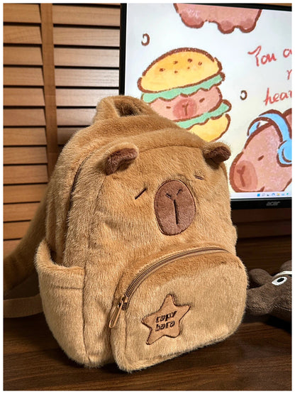 Fuzzy Capybara Backpack