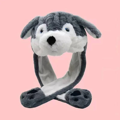 Plush Dog Ear Jumping Hat