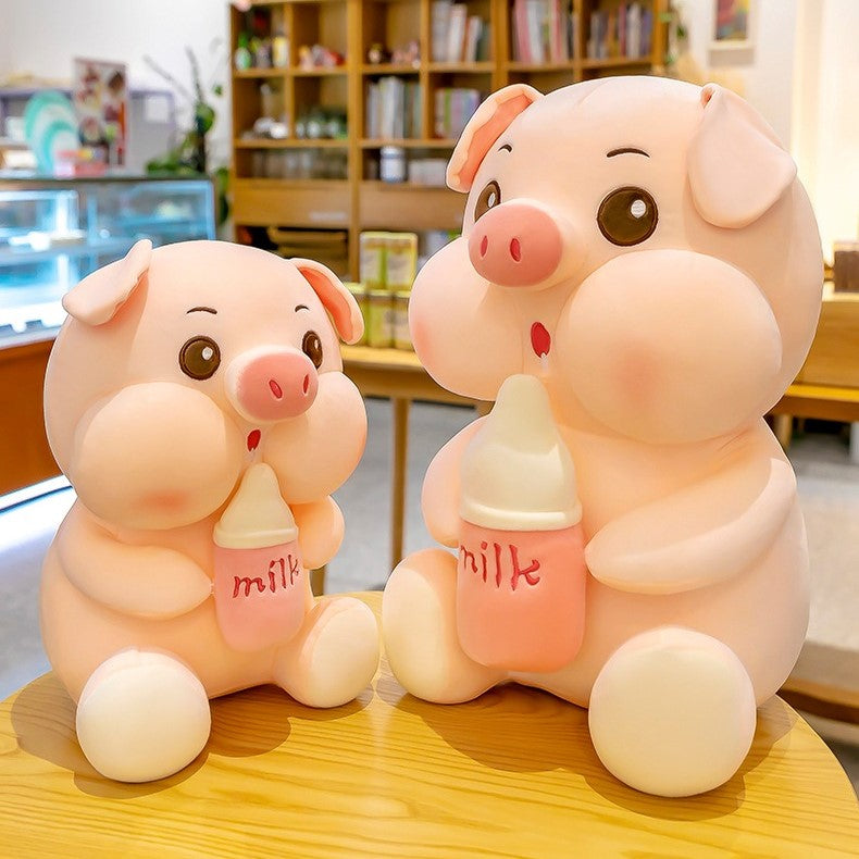 Pig with Bottle Plushie: Your New Cuddly Friend