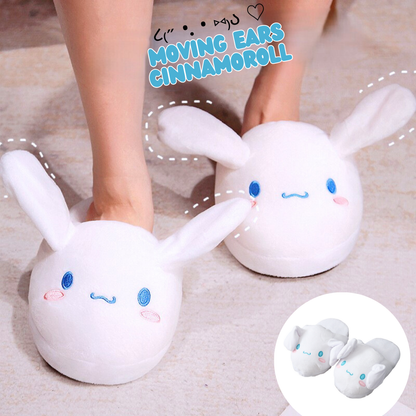 Cinnamoroll Plush Slippers with Moving Ears