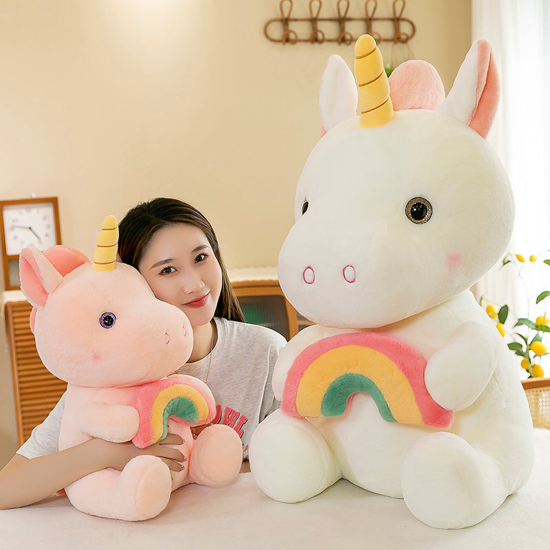 Giant stuffed deals rainbow unicorn