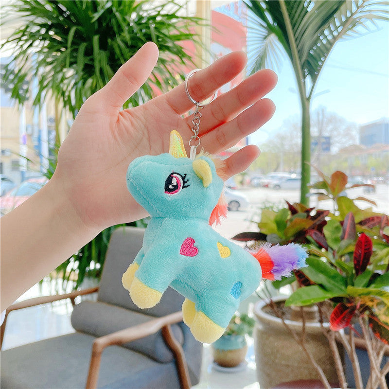 Unicorn plush clearance keychain