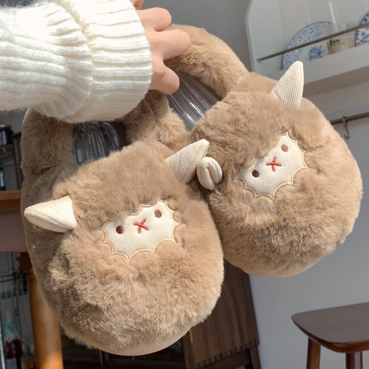 Fluffy Sheep Slippers Big Squishies