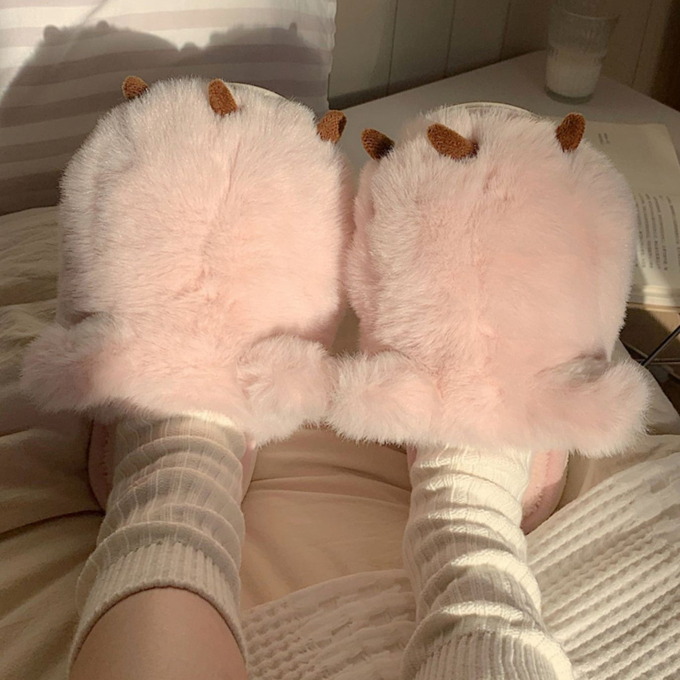 Big discount fuzzy slippers